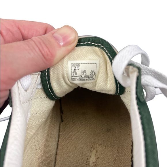 Vans Ward Shoes Low Green Suede Size Y2.5 - Picture 5 of 5